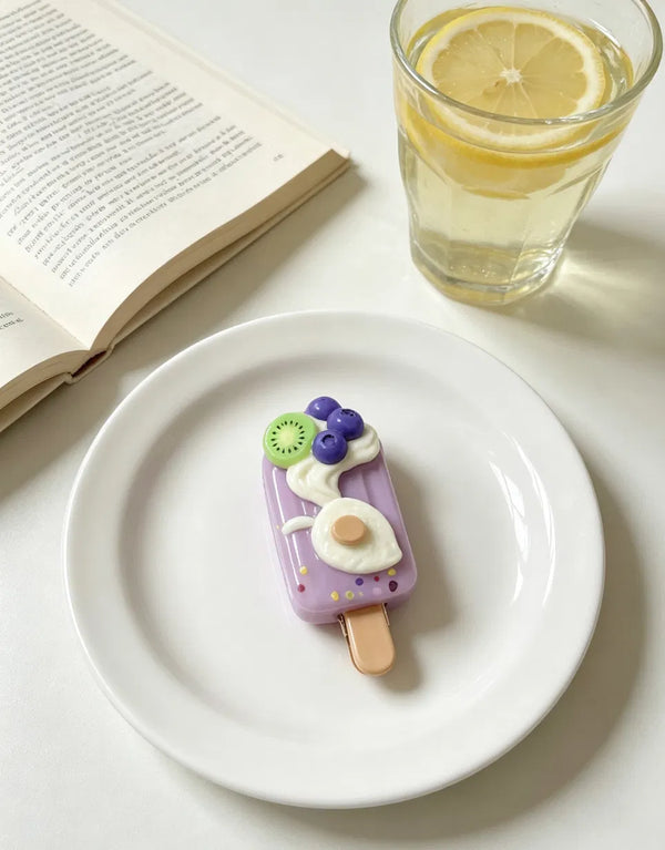 Purple Blueberry Popsicle Hair Clip