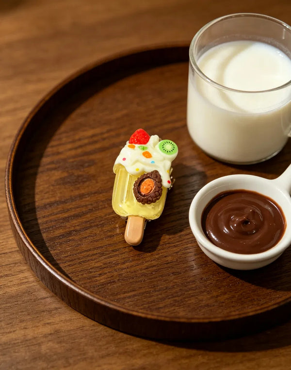 Yellow Chocolate Popsicle Hair Clip