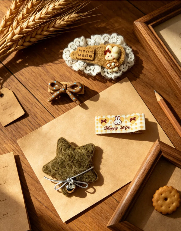 Handmade Forest Hair Clip Set