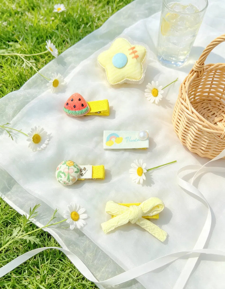 Summer Picnic Hair Clip Set