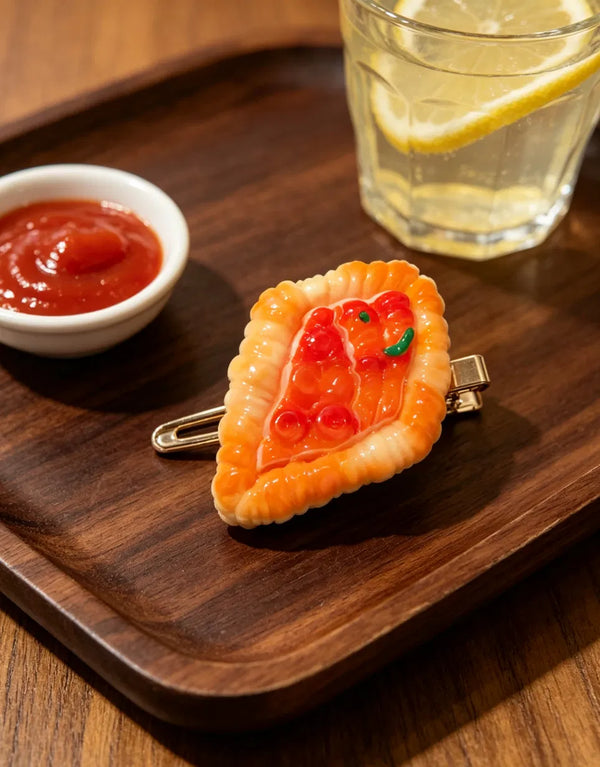 Tomato Tart Hair Clip